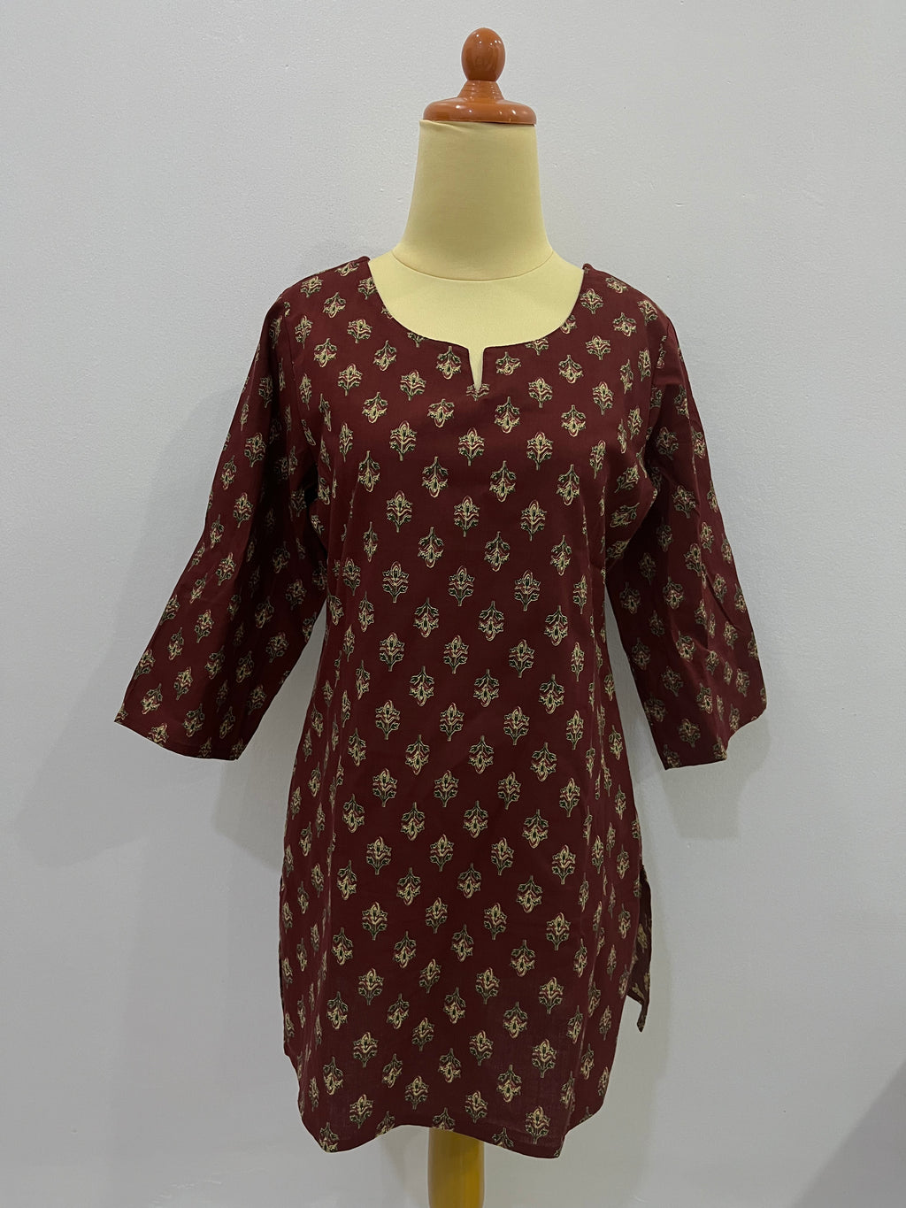 Burgundy Cotton Kurti