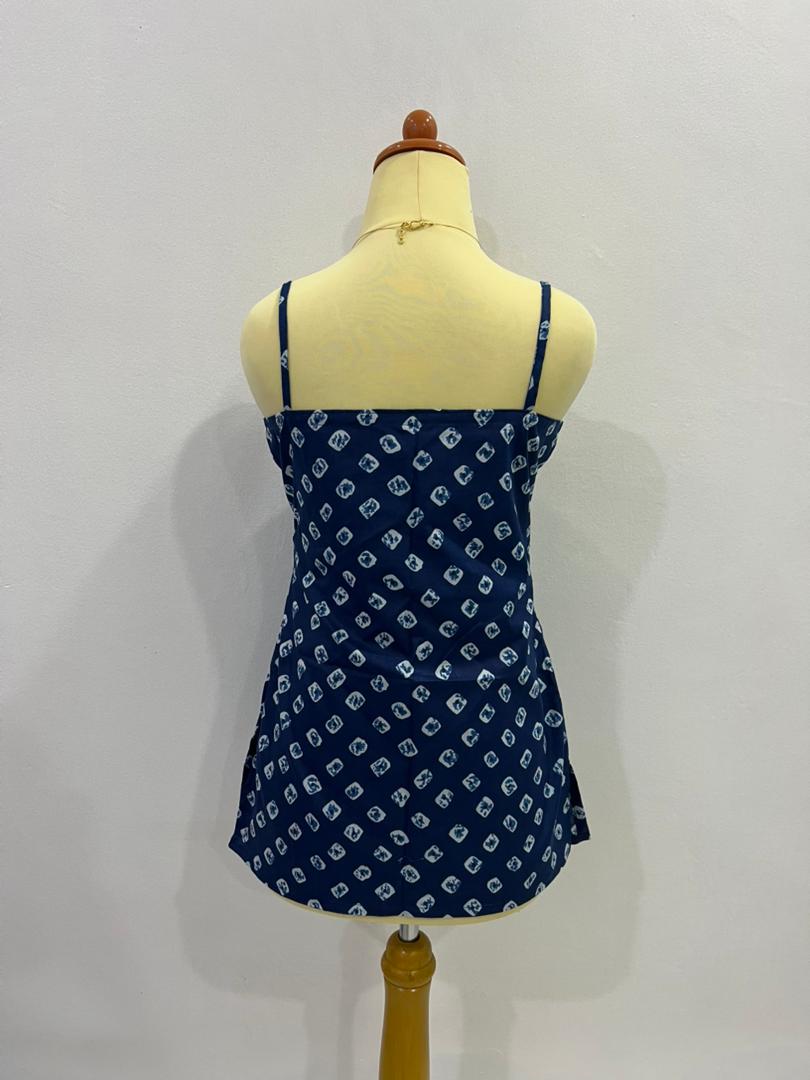 Short Blue Cotton Kurti