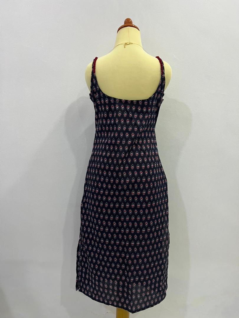 Long Cotton Black Kurti