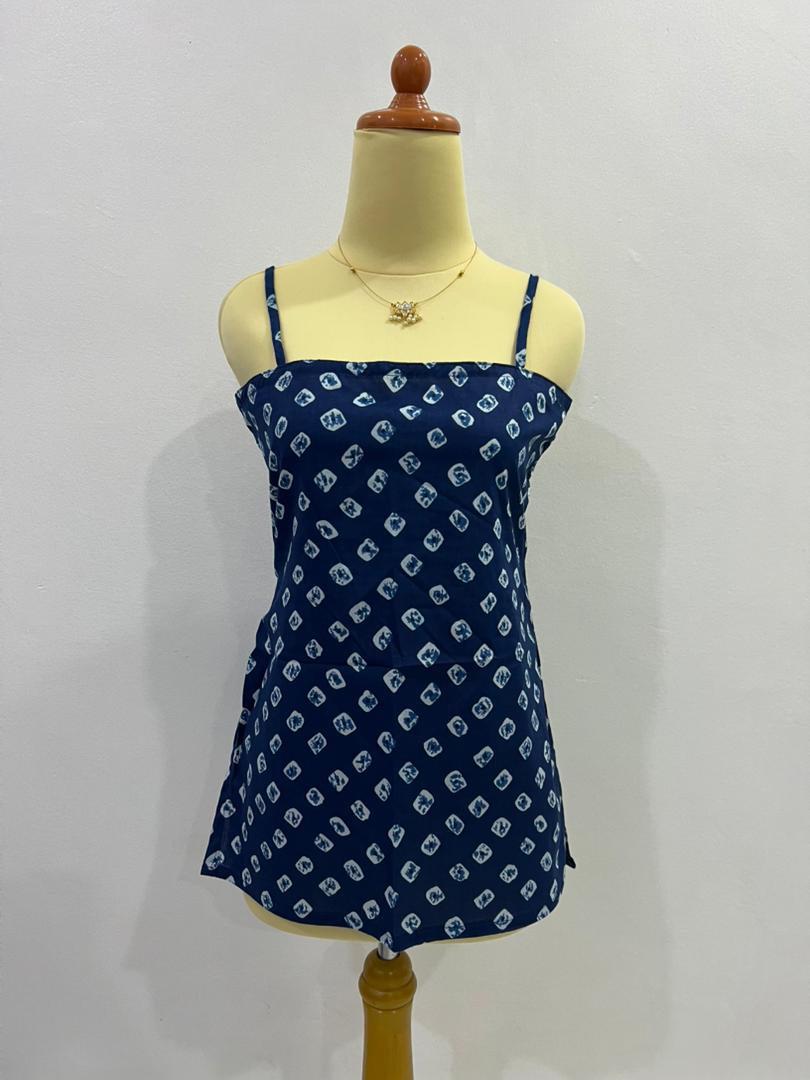 Short Blue Cotton Kurti